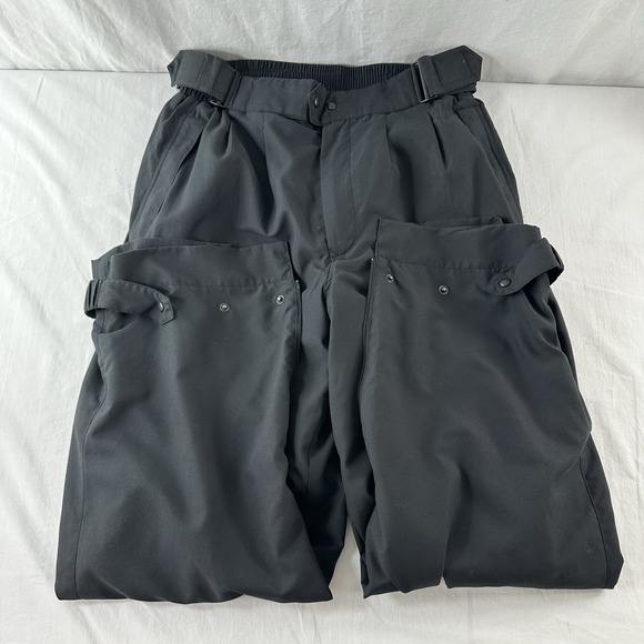 Sun Mountain Black Sz L Waterproof Windproof Golf Pants Vtg 90s Adjustable Waist - Picture 2 of 9
